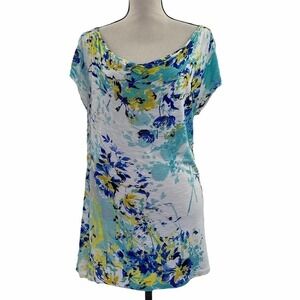 APT. 9 Floral Short Sleeve T-Shirt Size Large